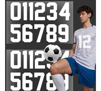 22 Pezzi Numeri Adesivi Grandi 0-9 (20cm) Termoadesivi per Tessuti - Kit per Maglie da Calcio/Basket/Baseball,Numeri Adesivi per Maglie