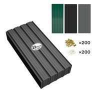 22 Pezzi Pannelli per Tetto in Metallo 0,25 mm Lamiere Ondulate Zincate Impermeabili Resistenti ai UV per Capannone da Giardino e Gazebo Vari Colori