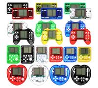 22 Pezzi Portachiavi con Gioco di Mattoni, Favori per Feste a Tema Videogiochi per Bambini, Multicolore Mini Console Portatile per Compleanni, Feste, Bomboniere, Premi per Passa il Pacco e Ritorno