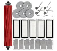 (22 Pezzi) QV 35A/ QV 35S Ricambi Compatibili con Robot Aspirapolvere Roborock QR 798, 1 Spazzola a Rullo, 4 Spazzole Laterali, 7 Sacchetti per la Polvere, 5 Filtri, 5 Panni per il Mop, Kit Accessori