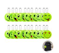 22 Pezzi Riflettori Ciondoli Bambini Smiley, Riflettori Di Sicurezza Bambini Riflettore Pendente Cute Emoticon Pendente Luminoso Portachiavi per Bambini Adulti Ciclismo Notte Corsa Camminare