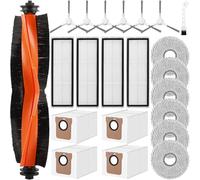 22 pezzi set di accessori per Xiaomi X20+ robot aspirapolvere accessori per Xiaomi X20 Plus robot aspirapolvere ricambi 1 spazzola principale 6 tamponi 4 sacchetti per la polvere 6 spazzola laterale 4
