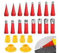 22 Pezzi Un Set di Ugelli in Acciaio Inossidabile Monopezzo, Calafataggio in Acciaio Inox Riutilizzabili, Punte per Beccuccio per Silicone, Punte per Cartucce di Varie Dimensioni