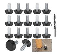 22 piedini regolabili per livellamento mobili, M8 x 23 x 27 mm, da avvitare, per mobili e pavimenti, base rotonda, per gambe di sedie