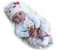 22 Pollici Bambole Reborn Ragazza Realistica 55 cm Simulazione Silicone Baby Doll Bambola Toddler Giocattoli per Regali di Natale, Regali di Compleanno