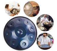 22 Pollici Handpan Drum, Hand Pan Steel Adulti Handpan Drum - 9/10/12 Note 432hz/440hz - Strumenti A Percussione Set Di Tamburi A Mano Per Principianti Regalo Bambini Meditazione(Blue,9 Notes (432Hz))