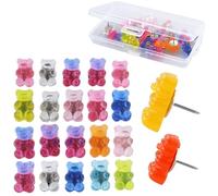 22 puntine da disegno decorative, spille decorative creative, spille colorate trasparenti in resina, per gioielli in tessuto, decorazione fai da te, in sughero, carta da parete, foto