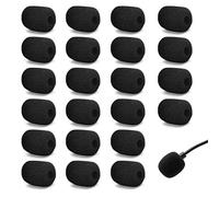 22 pz spugna per auricolare, piccoli filtri per il rumore del microfono, copertura in spugna per microfono Lavalier, dimensione mini, colore: nero