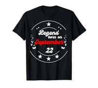 22 Settembre Birthday Legend Man Boy dal 22 Settembre Maglietta