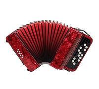 22 Tasti 8 Bassi Fisarmonica Professionale, Con Cinturino E Zaino For Fisarmonica, Assolo Ed Ensemble, Strumento Musicale For La Casa E La Classe (Color : Red)