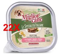 22 X Miglior Cane Le Specialita' Italiane Polpettone Pate' Con Suino, Patate E