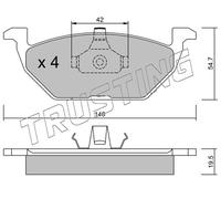 220.0 TRUSTING Kit pastiglie freno, Freno a disco per AUDI,SEAT,SKODA,VW,VW (FAW
