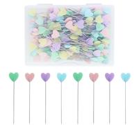 220 pezzi forcine a forma di cuore lungh, spilli da sarta, spilli con testa colorata, per cucito, design di abbigliamento, artigianato, decorazioni, bouquet, copricapi