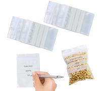 220 sacchetti per baggys con etichette, 5 x 7 cm, sacchetti con chiusura a pressione, sacchetti di plastica trasparente, richiudibili, per caffè, noci, cibo e spezie