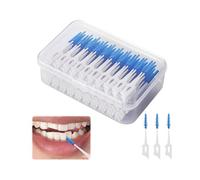 220 scovolini interdentali blu per Tepe, spazzole dentali blu per tepee, spazzola per Tepe, in silicone, 2 in 1, per filo interdentale, strumento per la pulizia orale