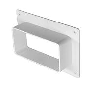 220 x 55 mm in plastica - Flangia da parete per canale piatto - Connettore con flangia