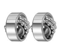 2204 Allineante Sfera Cuscinetti 20mmx47mmx18mm Doppia filo Apri Tipo 2pz