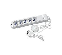 22055695 MULTIPRESA 5 POSIZIONI CON CAVO, INTERRUTTORE ESTERNO E 2 PRESE USB