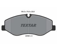 2206201 TEXTAR Kit pastiglie freno, Freno a disco per LORINSER,MERCEDES-BENZ,MER