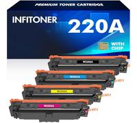 220A 220X MFP 4302dw Toner: compatibile con HP 220A Toner Set per Color LaserJet Pro MFP 4302fdw 4202dw 4302dw 4202dn 4302fdn Nero Ciano Giallo Magenta, W2200A W2201A W2202A W2203A, 4PK con chip