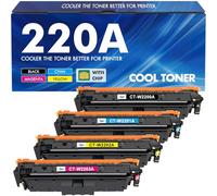 220A 220X Toner Compatibile per HP 220A Toner Color Laserjet Pro MFP 4302dw 4302fdw 4202dw 4202dn 4302fdn Nero Ciano Giallo Magenta, W2200A W2201A W2202A W2203A Con Chip 4PK