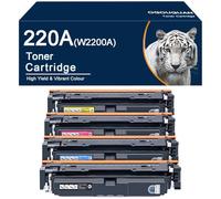 220A 220X Toner compatibile per HP 220A W2200A W2201A W2202A W2203A Cartuccia toner compatibile per Color Laserjet Pro MFP 4302dw 4302fdw 4202dw 4202dn 4302fdn (4PK-Nero Ciano Giallo Magenta)
