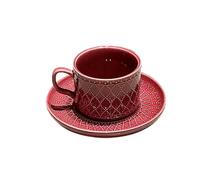 220ml/8oz ceramica goffrata pizzo tazza di caffè e piattino casa retrò squisito-sepolto