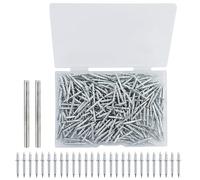 220Pz Chiodi Doppia Battiscopa Legno,Chiodo A Doppia Testa Senza Tracce,Viti Di Sicurezza Invisibili Con Uno Strumento Specifico,Chiodi Doppia Cucitura Per Quadri Muro