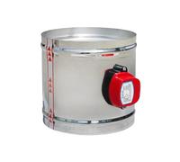 220V 24V 12V 1Nm Attuatore Valvola Serranda Aria Condotto Aria Elettrica Serranda Motorizzata Valvola Tubo Ventilazione 60-200mm Acciaio Inox(150MM AC24V)