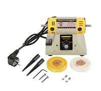 220V 350W Gioielli Pietra Gemma Lucidatrice Set di Lucidatura Panca multifunzionale Macchina di lucidatura del metallo Con Piedi In Gomma Anti Vibrazione per Pietra Gioielli Motore (EU Plug)