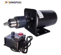 220V 400W Mandrino per trapano a velocità regolabile Set motore DC 220V 400W Trapano elettrico Piccolo trapano da banco B12 B16 Mandrino per trapano