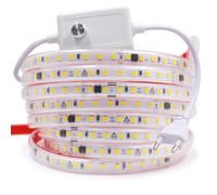 220V LED Striscia Luci 2835 120Led/m Bianco Impermeabile Nastro Flessibile Spina