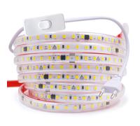 220V LED Striscia Luci 2835 120Led/m Bianco Impermeabile Nastro Flessibile Spina