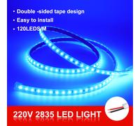 220V SMD 2835 Strisce LED Adesiva Bianco IP67 Impermeabile 120led/m LED Strip