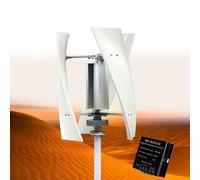 220V,Turbine eoliche ad ASSE Verticale da 10000 W con Controller, Kit generatore a turbina eolica 12V-220V Generazione di energia eolica per Uso Domestico in Fabbrica (Bianco)