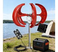 220v,YIGECHENXIN Generatore di energia eolica con velocità del vento di 2M/S, generatore eolico da 6000W 12V-220V, turbina eolica ad asse verticale con 5 pale, kit turbina eolica per casa e campeggio