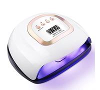 220W Lampada Unghie LED UV Professionale Fornetto per Manicure/Pedicure 4 Timer 10s/30s/60s/99s Display LCD Permanente Smalto Semipermanente Automatico Sensore Piastra Rimovibile per Gel Nail Polish