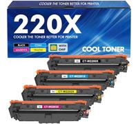 220X 220A Toner Compatibile per HP 220X Toner Color Laserjet Pro MFP 4302dw 4302fdw 4202dw 4202dn 4302fdn Nero Ciano Giallo Magenta, W2200X W2201X W2202X W2203X Con Chip 4PK