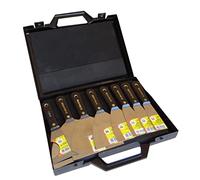 221679 - Valigetta da 7 spatole ROGER MONDELIN di pittori tipo americano + 1 coltello multiuso