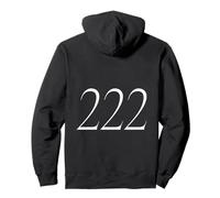 222 Angel Numbers Messaggi Balance Alignment Back Graphic Felpa con Cappuccio