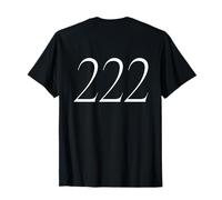 222 Angel Numbers Messaggi Balance Alignment Back Graphic Maglietta