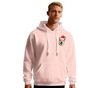 222 Felpe con cappuccio di Natale stampate per gli uomini Felpa personalizzata con cappuccio divertente personalizzato Design con Natale per le vacanze Allenamento Natale 111, rosa chiaro, XXL