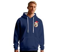 222 Felpe con cappuccio di Natale stampate per gli uomini Felpa personalizzata con cappuccio divertente personalizzato Design con Natale per le vacanze Allenamento Natale 111, Blu scuro, XL