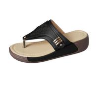 222 Lightweigh Infradito da donna 2025 Infradito estive spesse da donna con tacco a zeppa infradito leggere da spiaggia per esterni sandali casual per interni ed esterni vacanze estive vocazione, Nero
