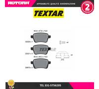 2222001 Kit pastiglie freno, Freno a disco posteriore (MARCA TEXTAR)..