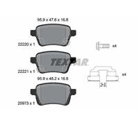 2222001 TEXTAR Kit pastiglie freno, Freno a disco per OPEL,VAUXHALL