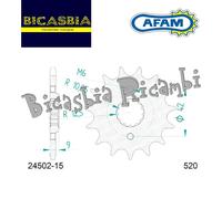 22235 - PIGNONE AFAM IN ACCIAIO P520 - Z15 KAWASAKI 650 KLR