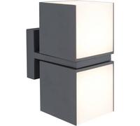 LUTEC Applique LED esterni Cuba 2 luci antracite, 3.000K Lutec