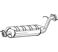 224 CV SILENZIATORE CENTRALE PER LAND ROVER Range Rover II P38A 4.6 4x4 KW 165 C