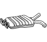 224 CV SILENZIATORE CENTRALE PER MERCEDES Classe E W211 E 320 KW 165 CV 224